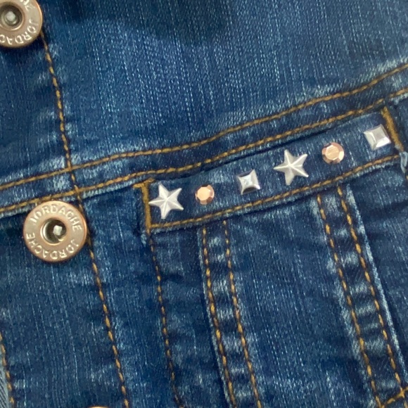 Jordache Girls Denim Studded Vest Sz 7/8 - Picture 3 of 9